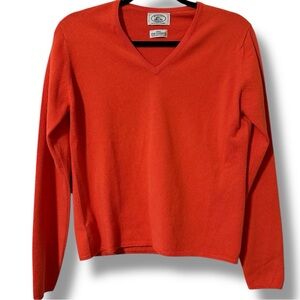 McCulley's Highlands, NC womens small 100% pure cashmere v-neck sweater Scotland